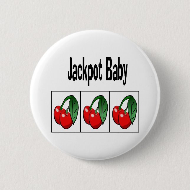 Jackpot Baby 6 Cm Round Badge (Front)