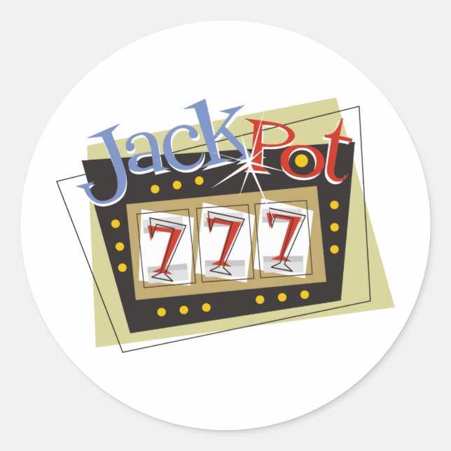 Jackpot Classic Round Sticker (Front)