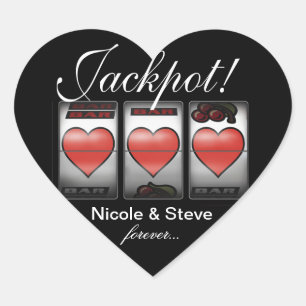 Jackpot Hearts We're Doing It In Vegas Heart Sticker