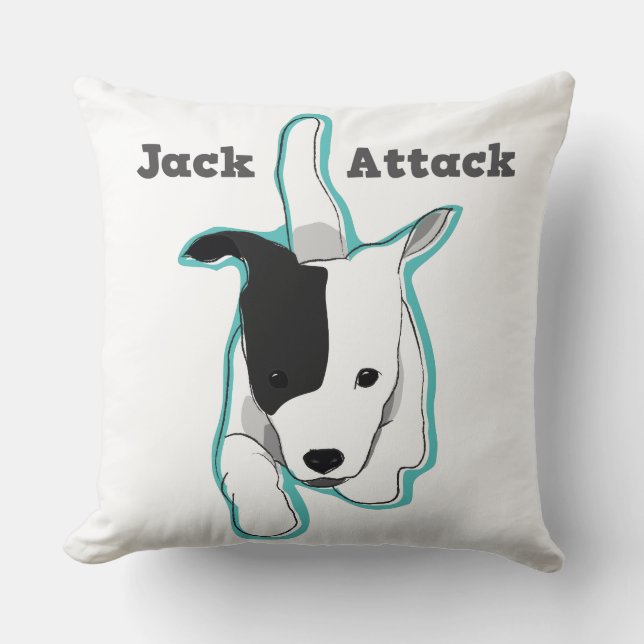 Jackpot Jack Russell Terrier Pillow (Front)