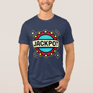 Jackpot Retro Casino T-Shirt Tri-Blend Shirt