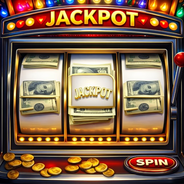 Jackpot Slot Machine  Jigsaw Puzzle (“Spin, win, and celebrate your lucky streak.”)