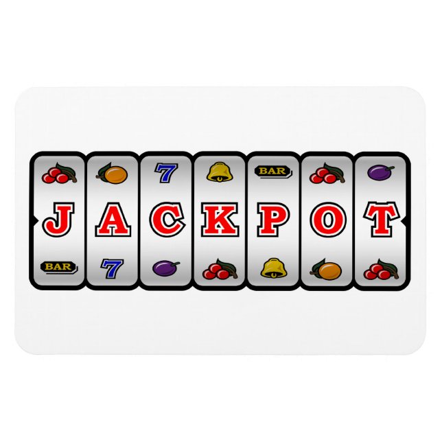 Jackpot Slot Machine Magnet (light) (Horizontal)