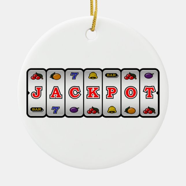 Jackpot Slot Machine Ornament (light) (Front)