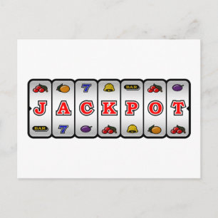 Jackpot Slot Machine Postcard (light)