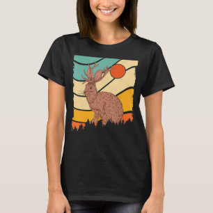 Jackrabbit Desert Sunset Mountain Cactus Sunshine  T-Shirt