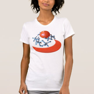 Jacks and Ball Tshirt T-shirt Retro Game Red