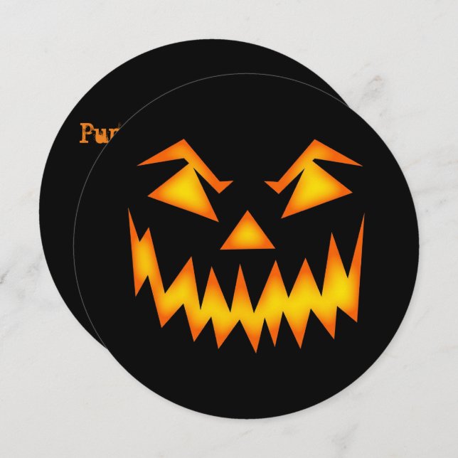 Jack's Back Pumpkin Carving Circle Invitation (Front/Back)