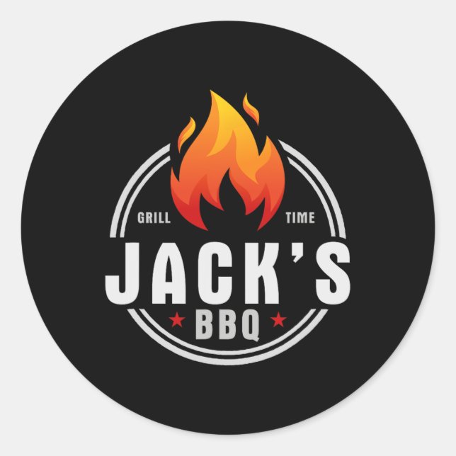 Jack's Bbq  Classic Round Sticker (Front)