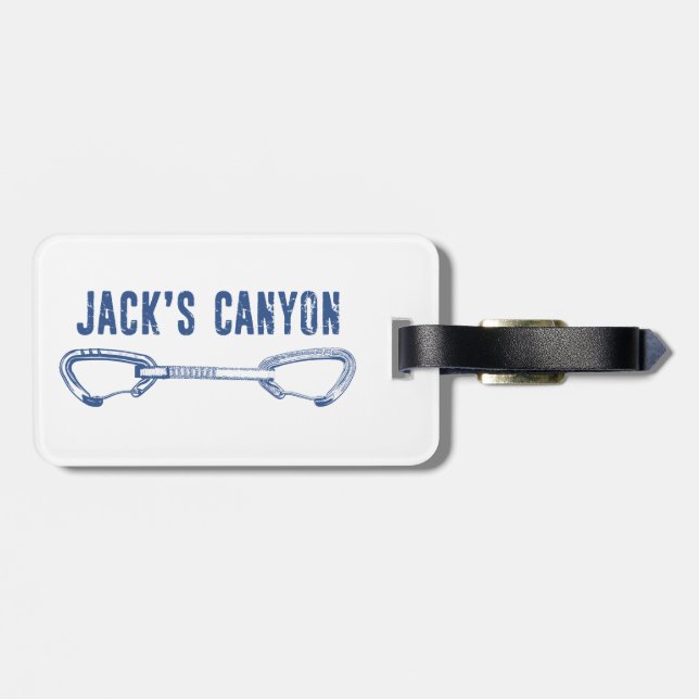 Jack's Canyon Arizona Rock Climbing Quickdraw Luggage Tag (Back Horizontal)