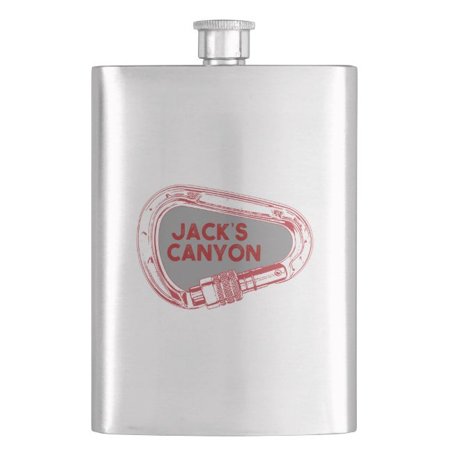 Jack's Canyon Climbing Carabiner Hip Flask (Front)
