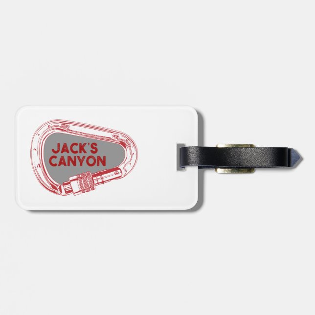 Jack's Canyon Climbing Carabiner Luggage Tag (Back Horizontal)