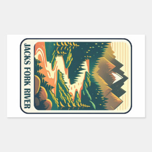 Jacks Fork River Missouri Colours Rectangular Sticker