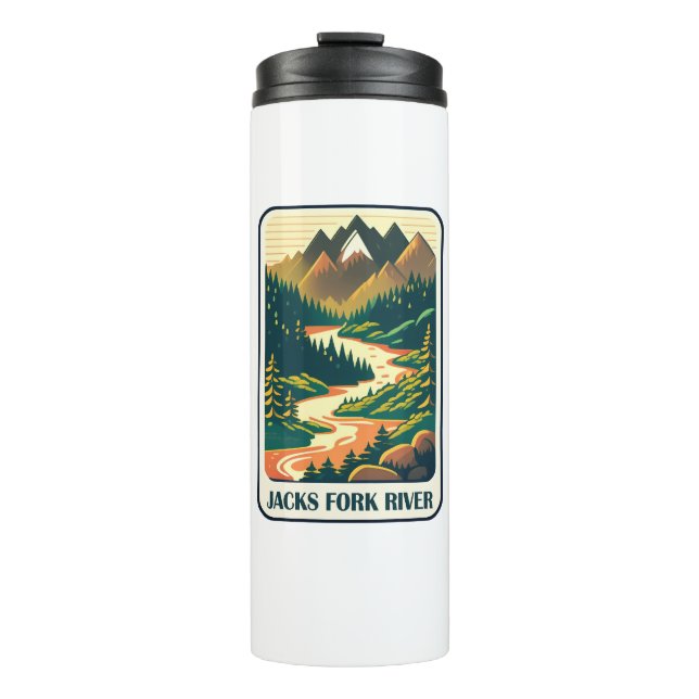 Jacks Fork River Missouri Colours Thermal Tumbler (Front)