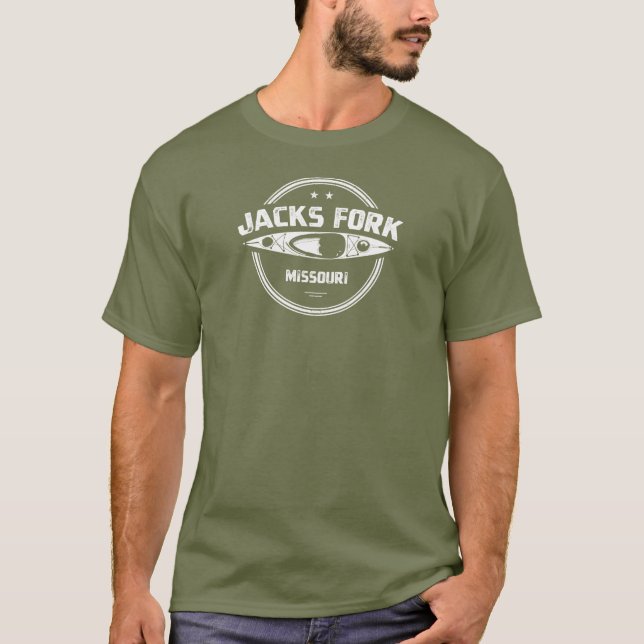 Jacks Fork River Missouri Kayaking T-Shirt (Front)