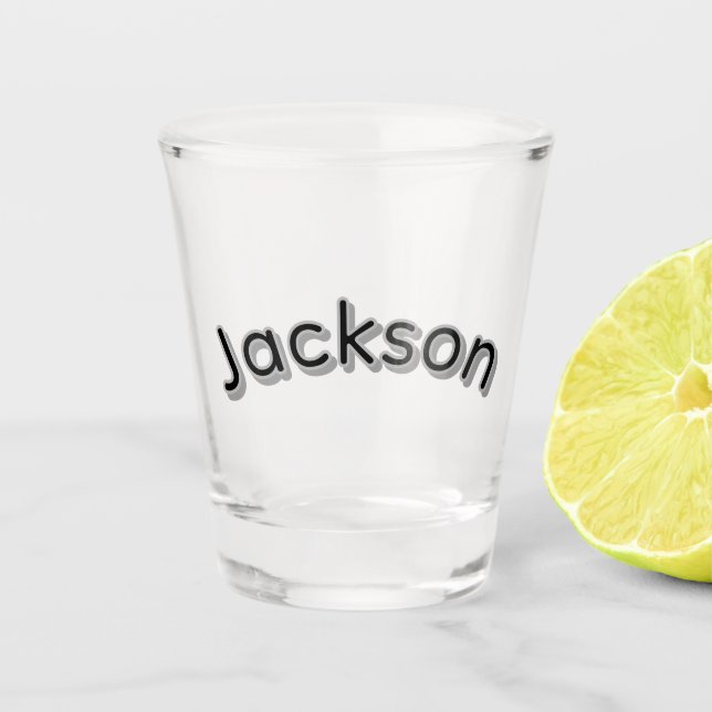 Jackson Boys Name, Shot Glass (Front)