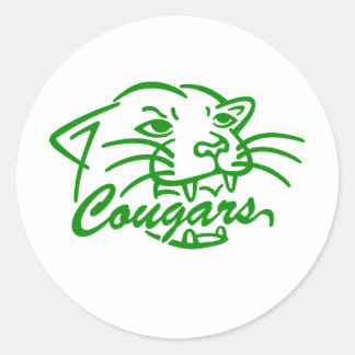 Jackson Central Merry Cougars Classic Round Sticker