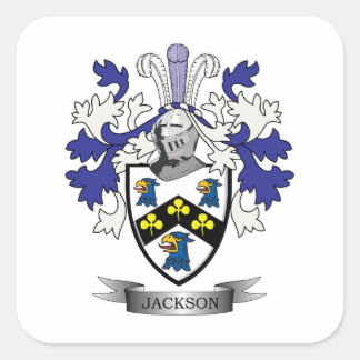 Jackson Coat of Arms Square Sticker