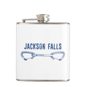 Jackson Falls Illinois Rock Climbing Quickdraw Hip Flask