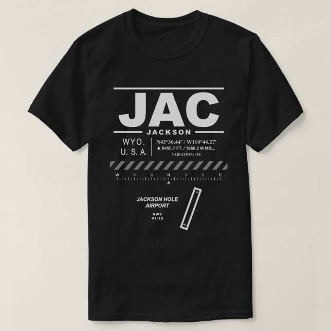 Jackson Hole Airport JAC T-Shirt (Design Front)