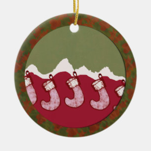 Jackson Hole Christmas stockings family ornament