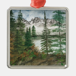 Jackson Hole Jenny Lake Metal Ornament