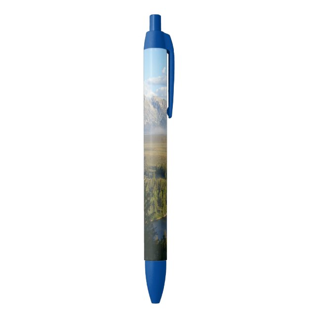 Jackson Hole Mountains and River Blue Ink Pen (Bottom (Vertical))