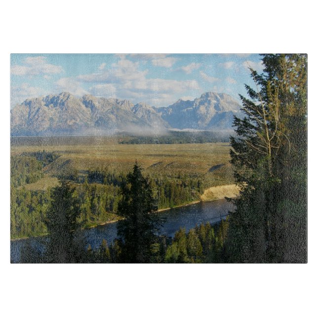 Jackson Hole Mountains and River Cutting Board (Front)