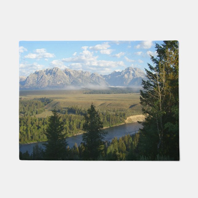Jackson Hole Mountains and River Doormat (Front)