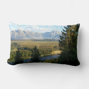 Jackson Hole Mountains and River Lumbar Cushion
