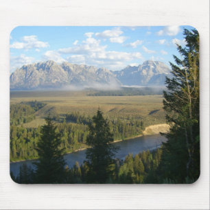 Jackson Hole Mountains and River Mouse Pad