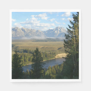 Jackson Hole Mountains and River Napkin