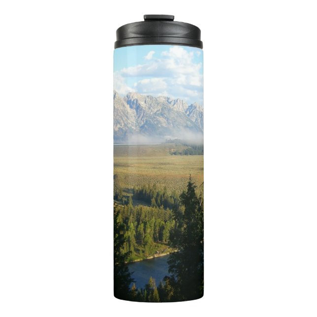 Jackson Hole Mountains and River Thermal Tumbler (Front)