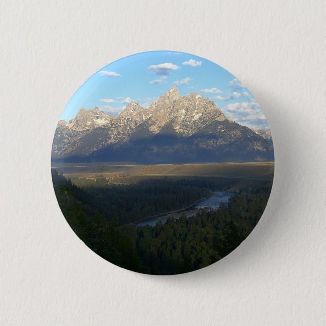 Jackson Hole Mountains (Grand Teton National Park) 6 Cm Round Badge (Front)