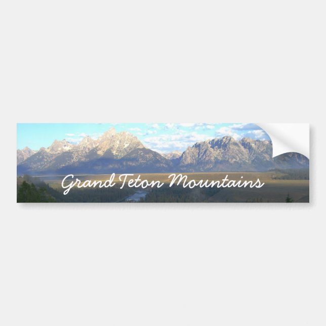 Jackson Hole Mountains (Grand Teton National Park) Bumper Sticker (Front)