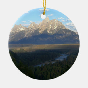Jackson Hole Mountains (Grand Teton National Park) Ceramic Ornament