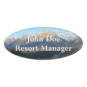 Jackson Hole Mountains (Grand Teton National Park) Name Tag