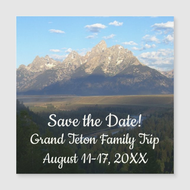 Jackson Hole Mountains Grand Teton Save the Date (Front)