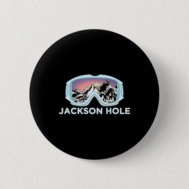 Jackson Hole Ski Design Jackson Hole  6 Cm Round Badge (Front)