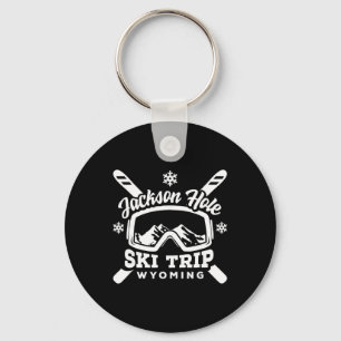 Jackson Hole Ski Trip Wyoming Vacation Group Snow Key Ring