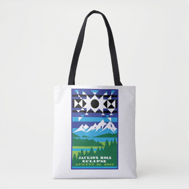 Jackson Hole Solar Eclipse Tote Bag (Front)