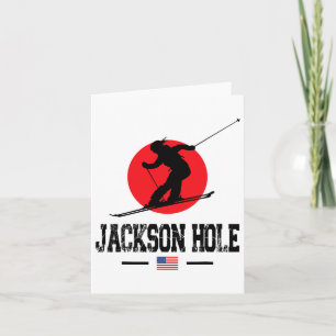 Jackson Hole Usa Ski Resort Rocky Mountains Americ Card