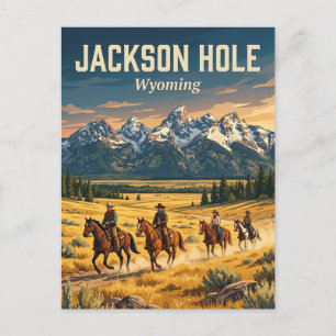Jackson Hole Valley Wyoming Postcard