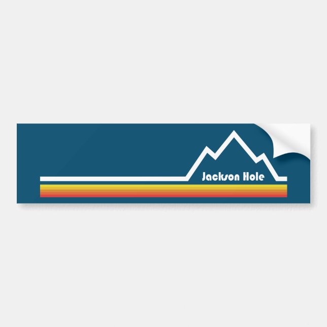 Jackson Hole Wyoming Bumper Sticker (Front)