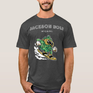 Jackson Hole Wyoming Funny Snowboarding Beer Hops T-Shirt