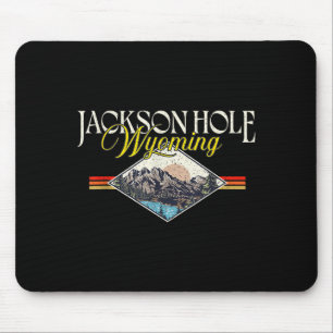 Jackson Hole Wyoming Grand Teton Mountains Vintage Mouse Pad