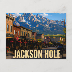 Jackson Hole Wyoming Grand Teton Travel Gift Postcard