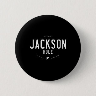 Jackson Hole Wyoming Graphic Distressed Vintage Sn 6 Cm Round Badge