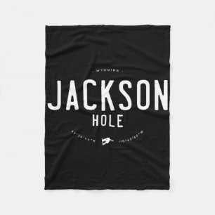 Jackson Hole Wyoming Graphic Distressed Vintage Sn Fleece Blanket