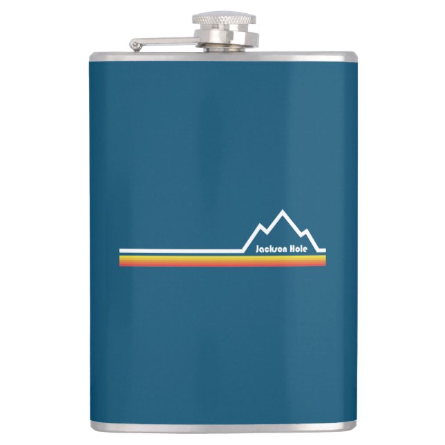 Jackson Hole Wyoming Hip Flask (Front)